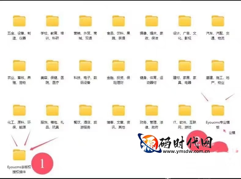 1300套EyouCMS企业网站模板全集｜PHP响应式源码+商城城市分站功能｜海量插件即装即用